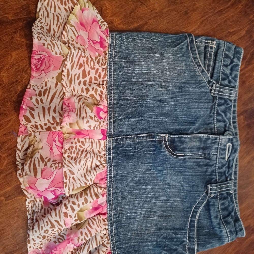Cheetah Girl's Blue Denim Skort